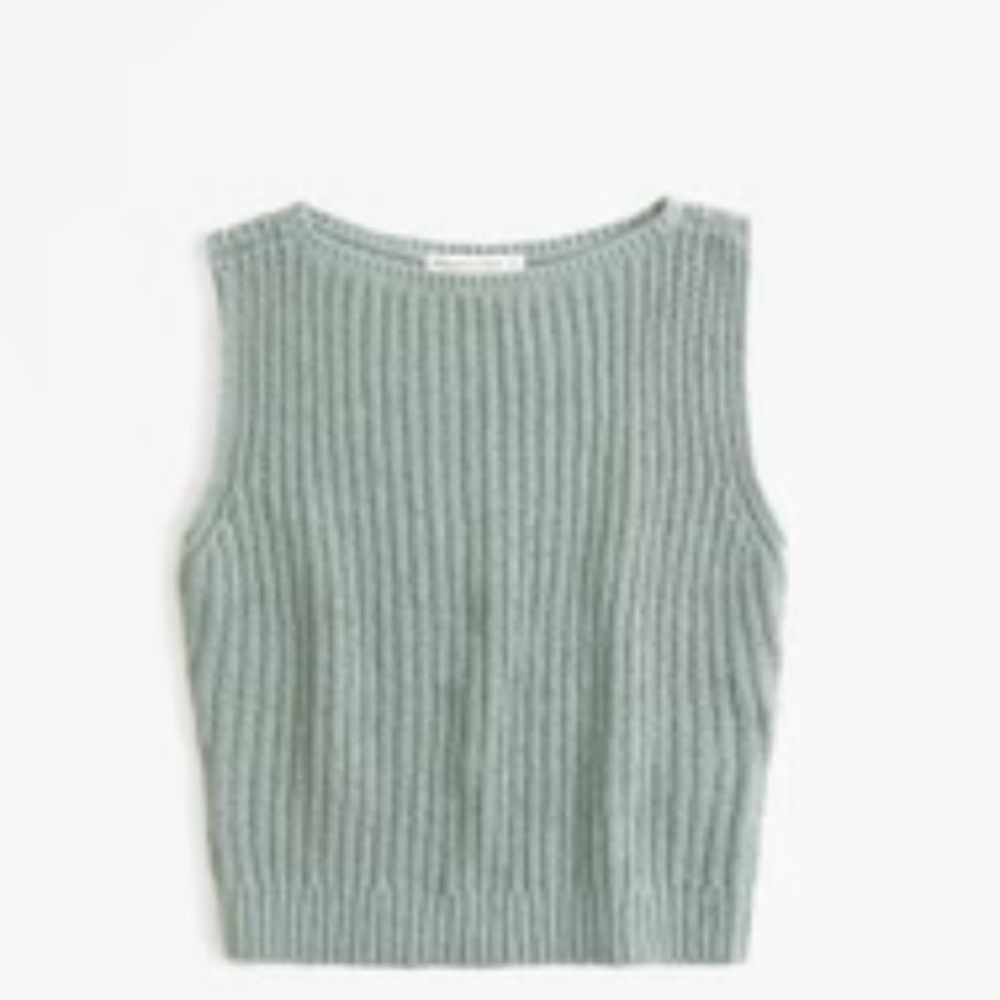 Sage Green Abercrombie Knit Sleeveless Top